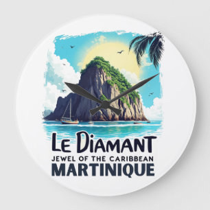 Große runde Uhr Le Diamant Martinique
