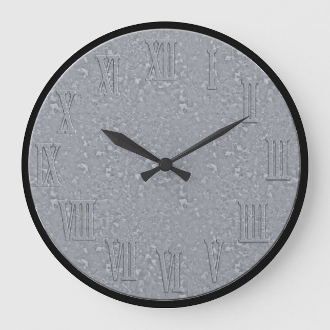 Große runde verzinkte Uhr (Vorderseite)