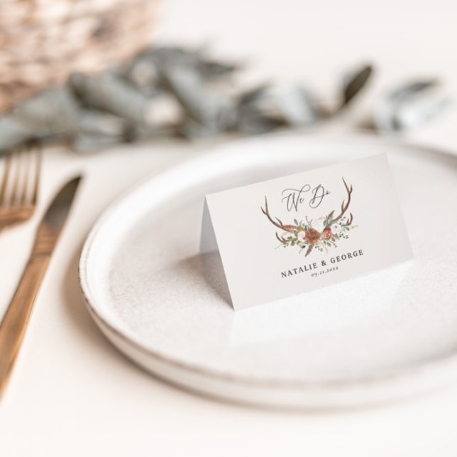 Grosse, rustikale botanische Hochzeit Terrakotta Platzkarte (Von Creator hochgeladen)