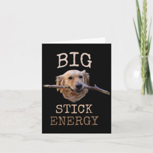Große Rute Energie - Lustiger Golden Retriever Bes Karte