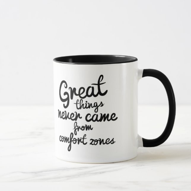 Große Sachen kamen nie von den Kuschelecken Tasse (Rechts)