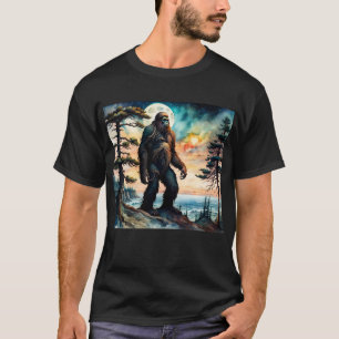 Große Sasquatch-Größe am Berg leben T-Shirt