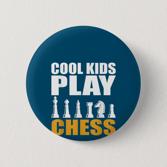 Große Schach Kinder Schach Mädchen Jungen Button (Vorderseite)