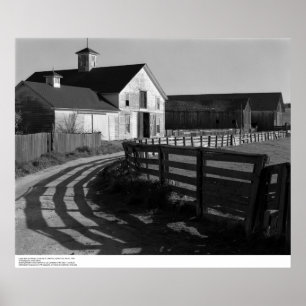 Große Scheune und Straße, März 1962 Poster