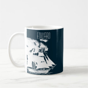 Große Schiffe und Wolken Kaffeetasse