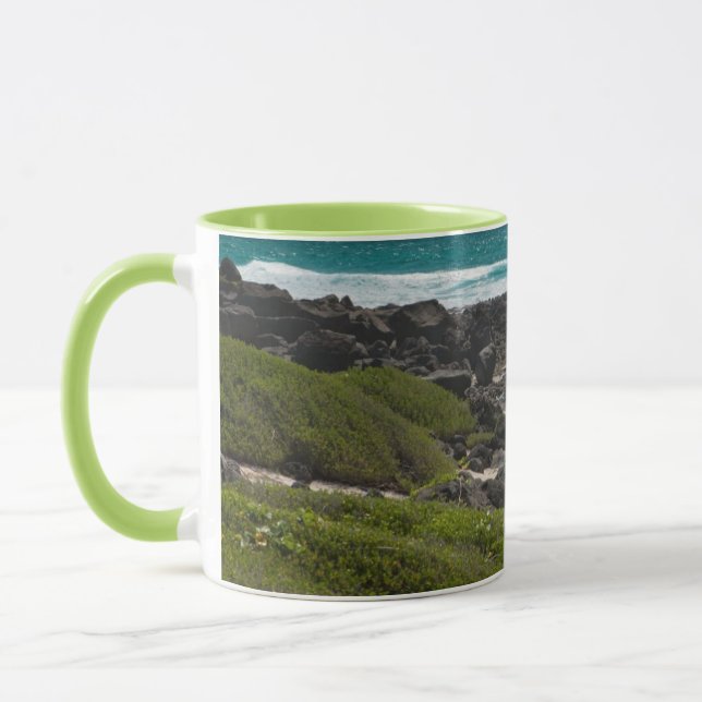 Große Schildkröte am Seerand Tasse (Links)