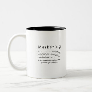Große Schlagzeilen Großes Marketing Zweifarbige Tasse