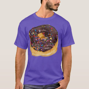 Große Schokolade Mattiert Sprinkle Donut T-Shirt