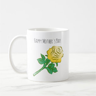 Große schöne gelbe Rose Kaffeetasse