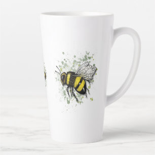 Große schöne Hummel, digitale Zeichnung Milchtasse