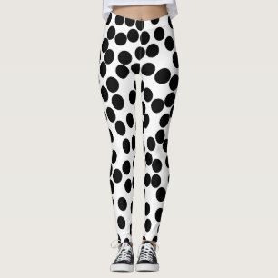 große schwarze gelegentliche Polkapunkte auf Leggings