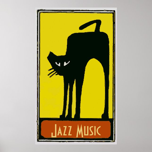 Große schwarze Katze, Jazzmusik, Poster (Vorne)
