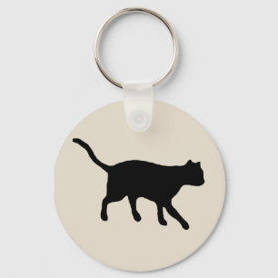 große schwarze Katze Schlüsselanhänger