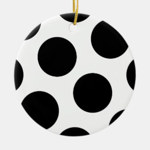 Große schwarze Punkte Keramik Ornament