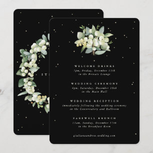 Große Schwarze Snowberry+Eukalyptus Hochzeitreise