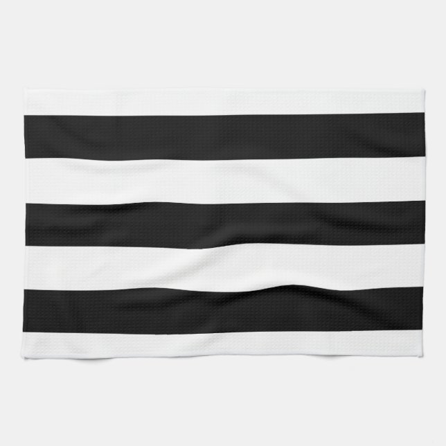 große schwarze Streifen Geschirrtuch (Horizontal)