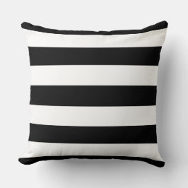 große schwarze Streifen Kissen