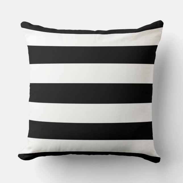 große schwarze Streifen Kissen (Vorderseite)