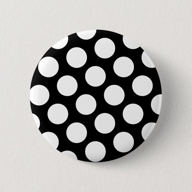 Große schwarze und weiße Punkte Button (Vorderseite)