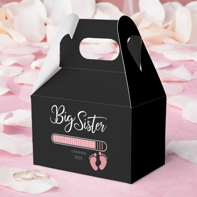 Große Schwester 2025 Ankündigung zur Schwangerscha Geschenkschachtel (Hochzeit)