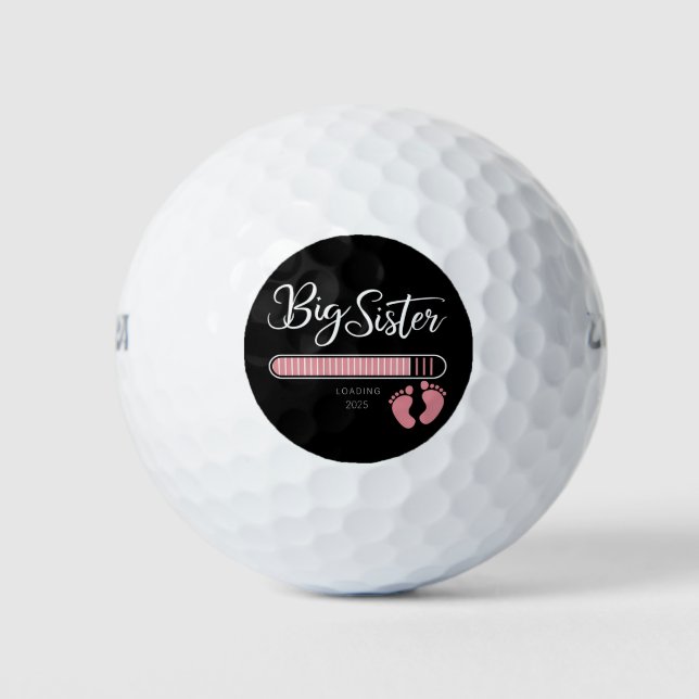 Große Schwester 2025 Ankündigung zur Schwangerscha Golfball (Vorderseite)