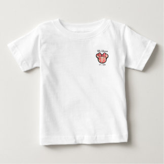 Große Schwester Ankündigung Bogen & Maus Ohren EST Baby T-shirt