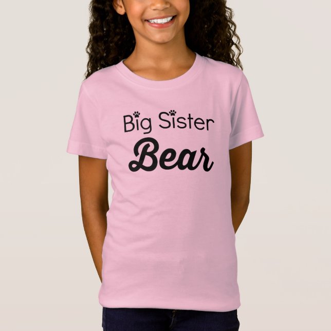 Große Schwester-Bär T-Shirt (Vorderseite)