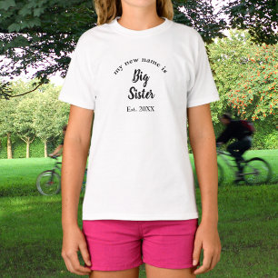 Große Schwester Bestätigungsjahr Schwarz Neue Gesc T-Shirt