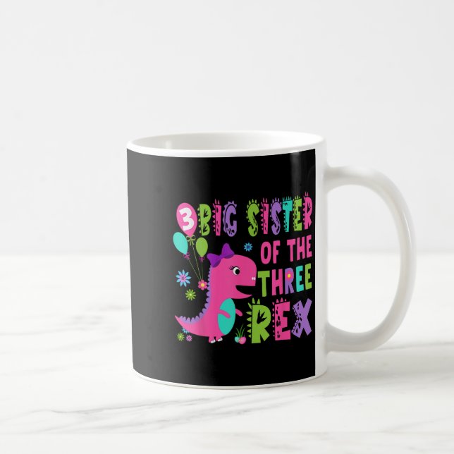 Große Schwester der drei Rex Dinosaurier T-rex 3.  Kaffeetasse (Rechts)