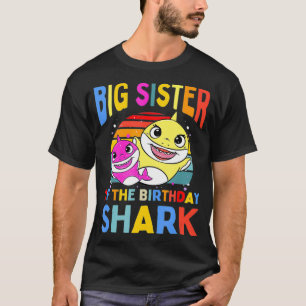 Große Schwester des Birthday Shark Sis Matching F T-Shirt