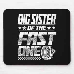 Große Schwester des schnellen ersten Geburtstagsre Mousepad