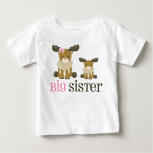 Große Schwester-Elch-Kleid Baby T-shirt