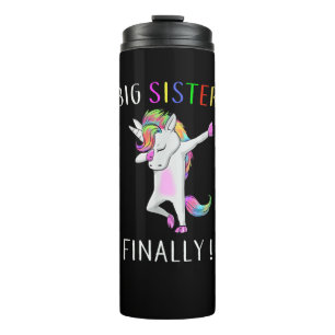 Große Schwester endlich Einhorn T-Shirt Mädchen Ei Thermosbecher