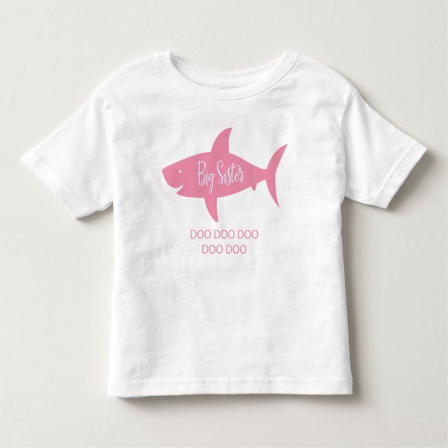 Große Schwester-Haifisch-T - Shirt (Vorderseite)