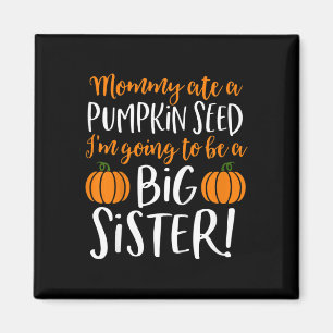 Große Schwester Herbst Schwangerschaftsankündigung Magnet