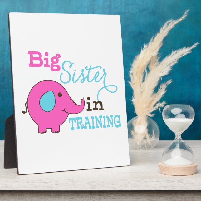 Große Schwester in der Ausbildung Elephant Fotoplatte (Seite)