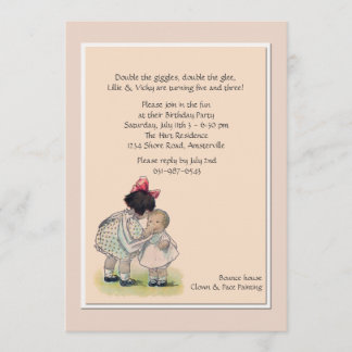 Große Schwester-kleine Schwester-Einladung Einladung