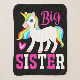 Große Schwester Magisches Einhorn mit Regenbogenmä Sherpadecke