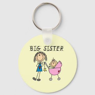 Große Schwester mit kleine Schwester-T - Shirts Schlüsselanhänger
