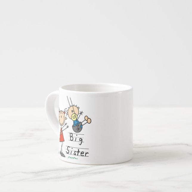 Große Schwester mit kleinen Brüdergeschenken Espressotasse (Vorderseite Links)