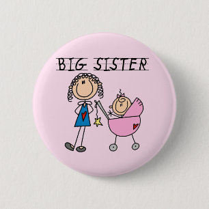Große Schwester mit wenigen SIS-T-Shirts Button