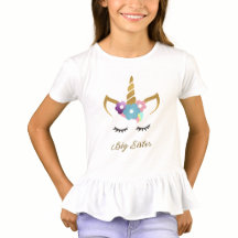 Große Schwester-Mitteilungunicorn-T-Shirt