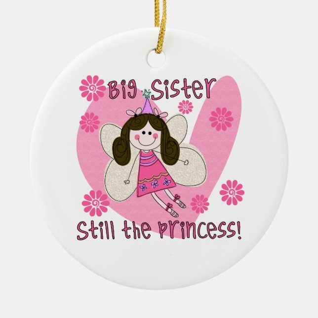 Große Schwester noch die Prinzessin Keramik Ornament (Vorne)
