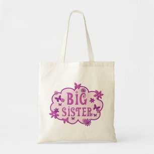 Große Schwester-Rosa-Blumen-Schmetterlings-Tasche Tragetasche