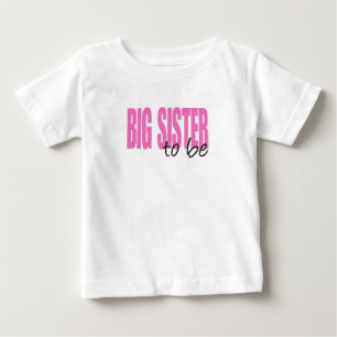 Große Schwester (rosa Schriftart) Baby T-shirt