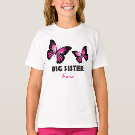 Große Schwester-Schmetterlings-T-Shirt T-Shirt
