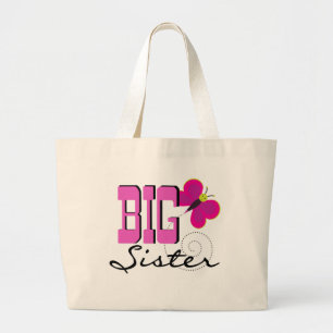 Große Schwester-Schmetterlings-T-Shirts und Jumbo Stoffbeutel