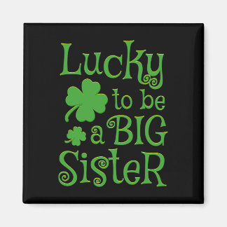 Große Schwester St. Patricks Day Schwangerschaftsa Magnet