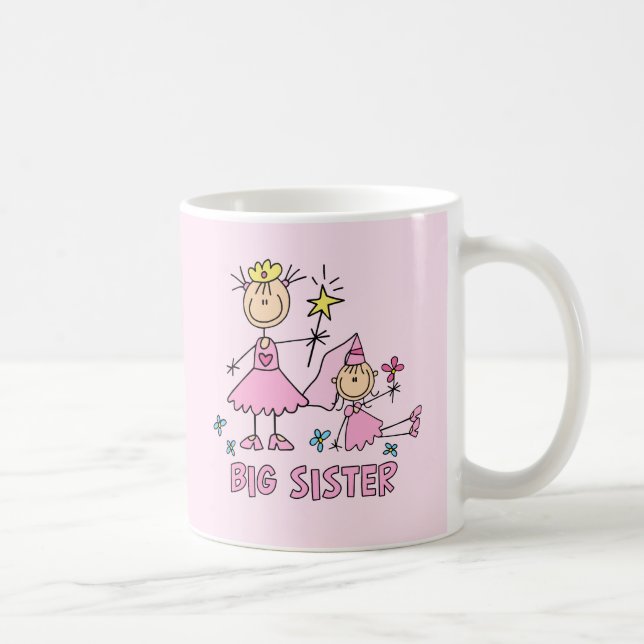 Große Schwester Stock-Prinzessin-Duo Kaffeetasse (Rechts)
