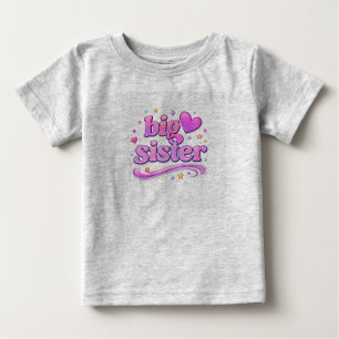 Große Schwester Süßes Design – Stolz Schwester Ges Baby T-shirt